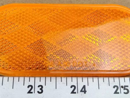 Amber Reflective Warning Reflector 4.5" x 2" (Lot of 2)