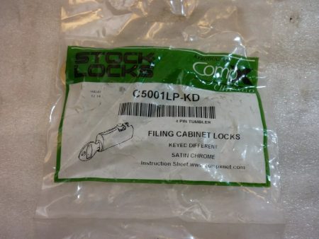 CompX Chicago C5001LP-KD File Cabinet Lock with 2 Keys Satin Chrome Finish
